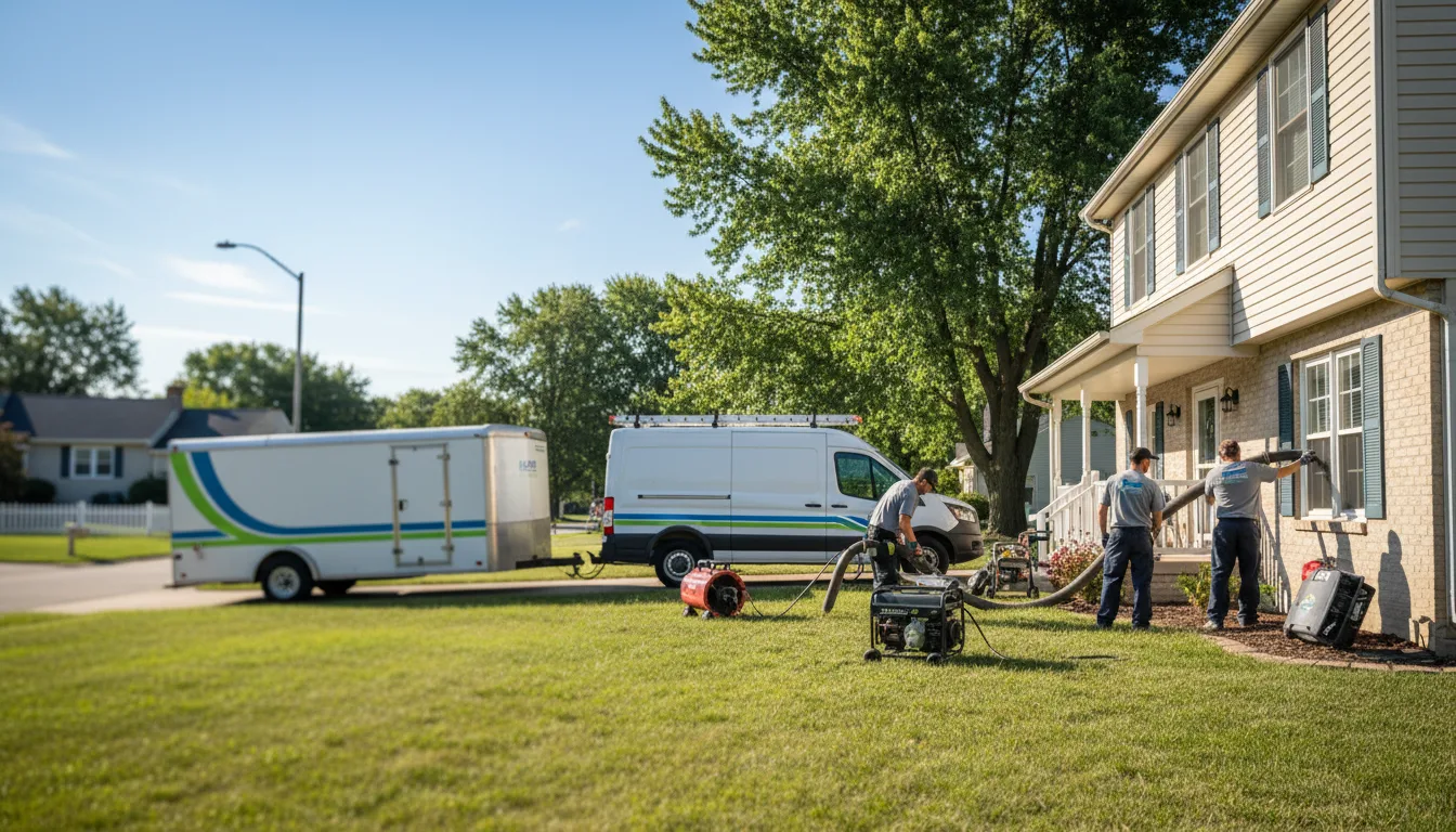 Flooded Basement Restoration And Cleanup With Repair in Walnut, IL near me
